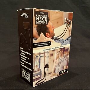 Vibe Black Hands Free Neck Mount Table Top Smart Phone Holder NEW